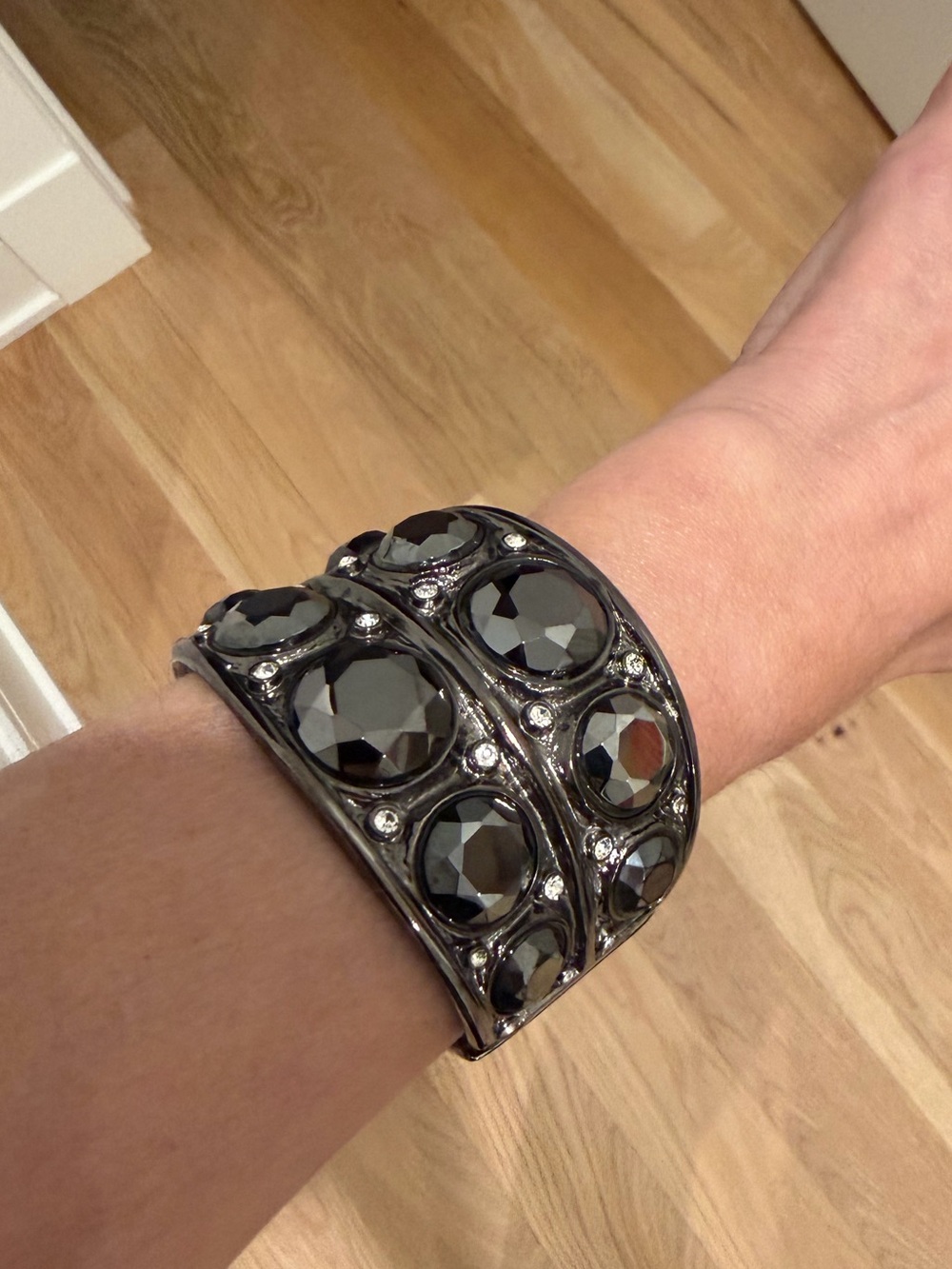 Black Faceted Crystal Cuff Bracelet - Women Accessories SAKS Fifth Avenue